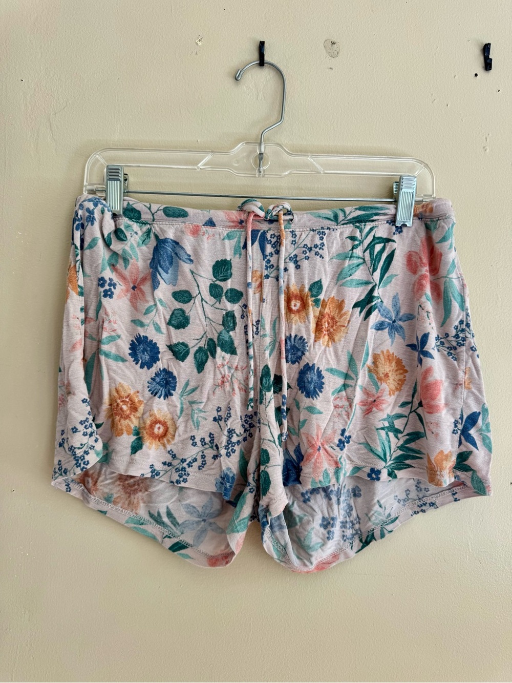 Rachel Zoe Floral Cotton Drawstring Shorts - Pink, Blue, Green